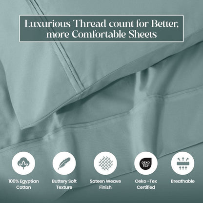 Egyptian Cotton 1200 Thread Count Eco-Friendly Solid Sheet Set