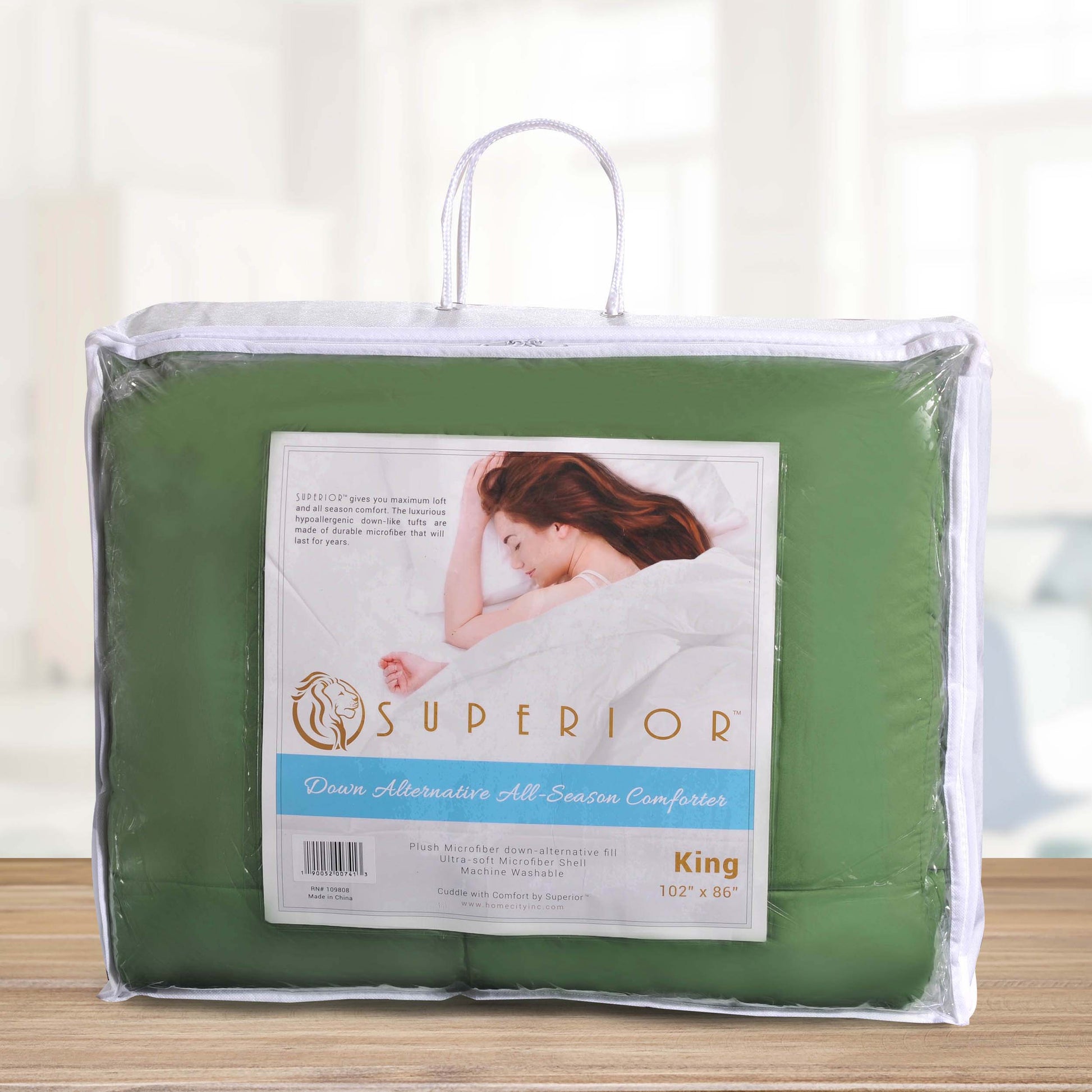 Classic All-Season Reversible Down Alternative Comforter - TerraceGreen