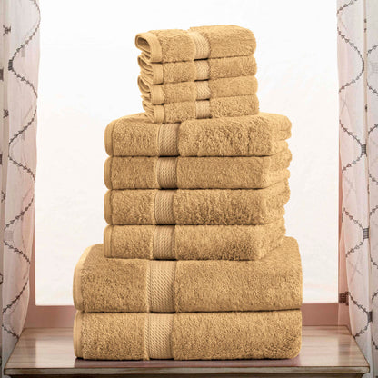 Madison Egyptian Cotton Pile Plush Heavyweight 10 Piece Towel Set
