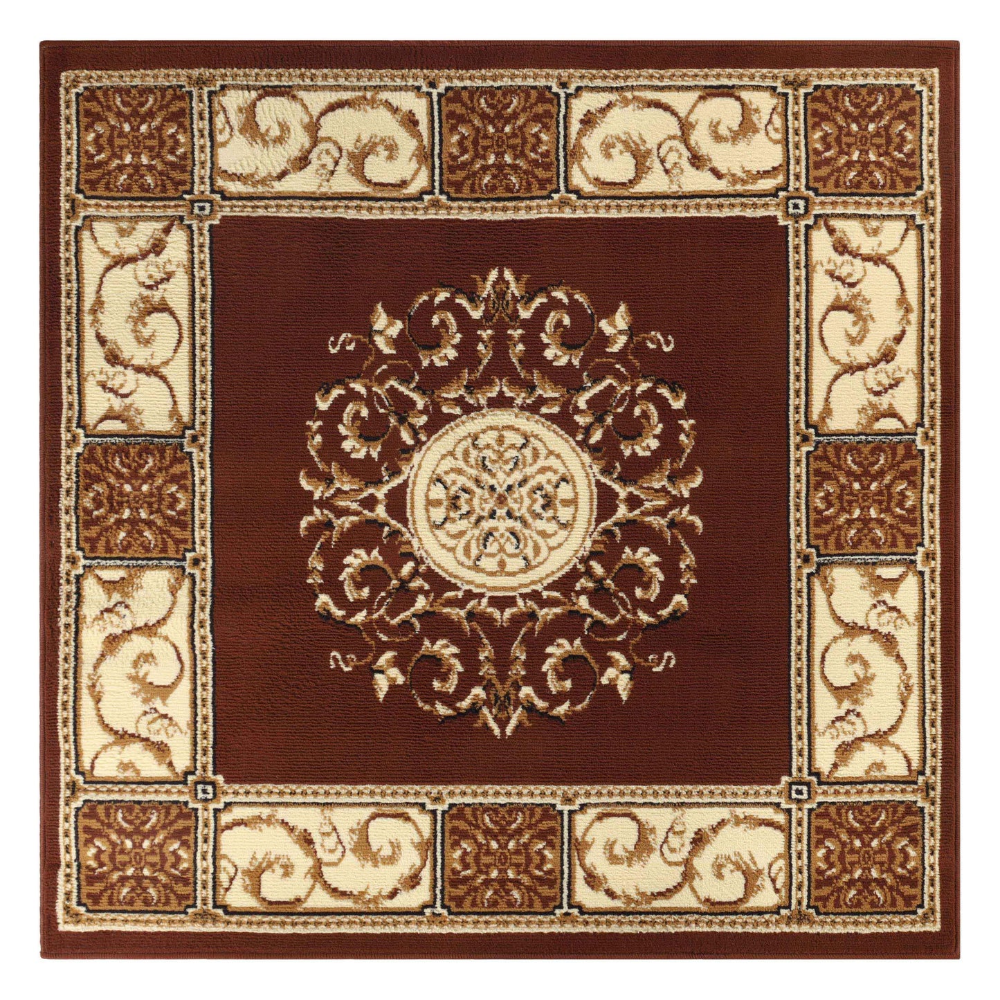 Oversized Medallion Modern Bohemian Indoor Area Rug or Runner Rug - Toffee