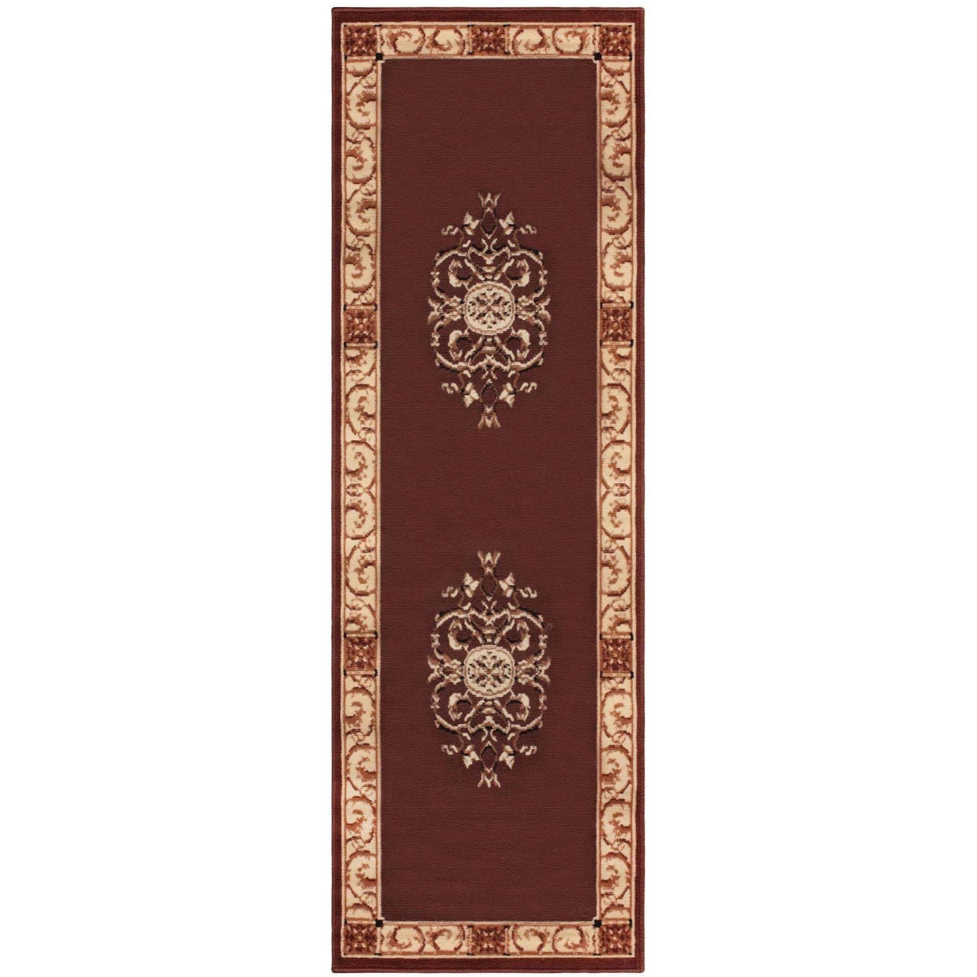 Oversized Medallion Modern Bohemian Indoor Area Rug or Runner Rug - Toffee