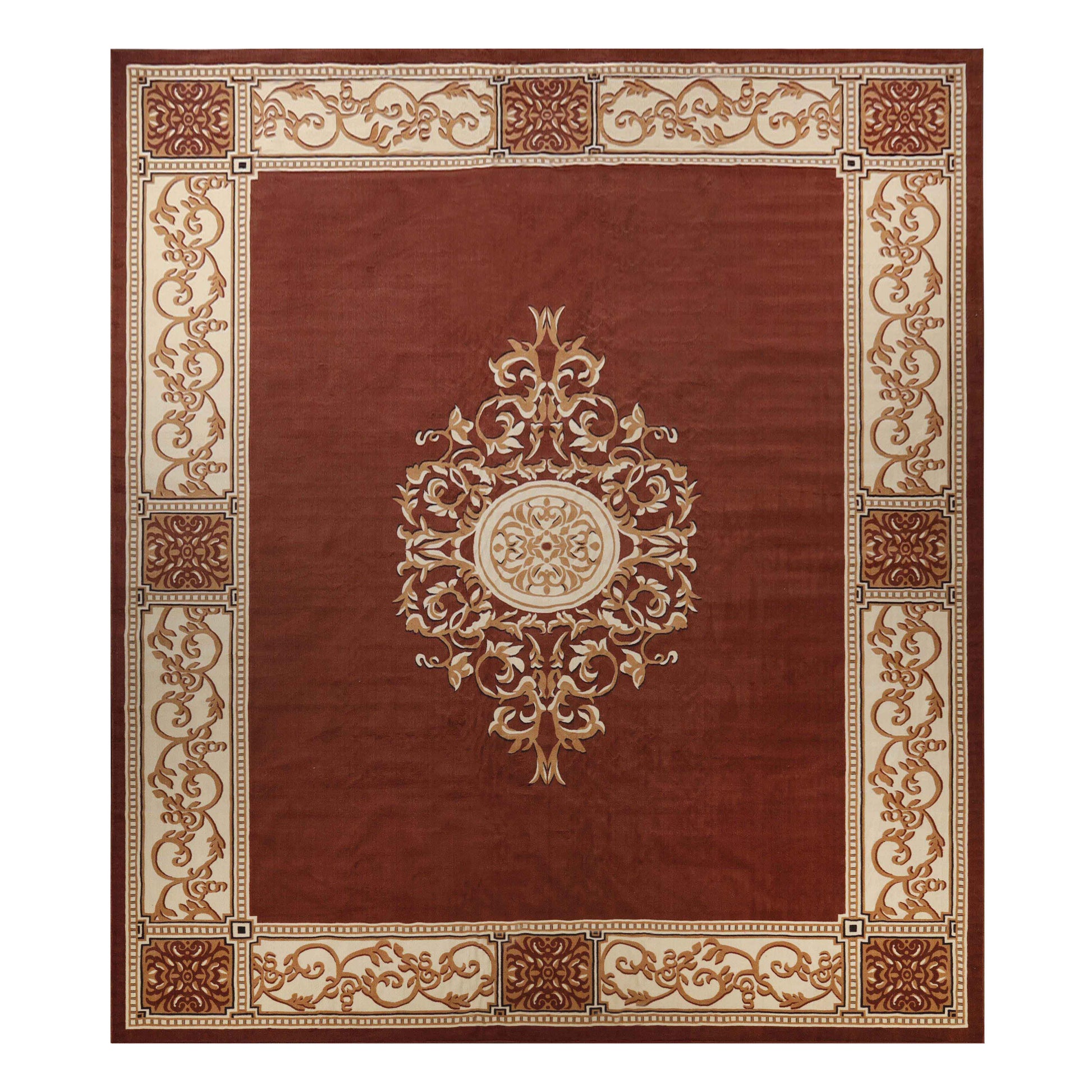 Oversized Medallion Modern Bohemian Indoor Area Rug or Runner Rug - Toffee