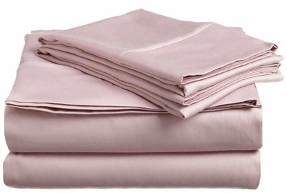 Superior Traditional 300-Thread Count Solid Egyptian Cotton Waterbed Sheet Set - Lavender
