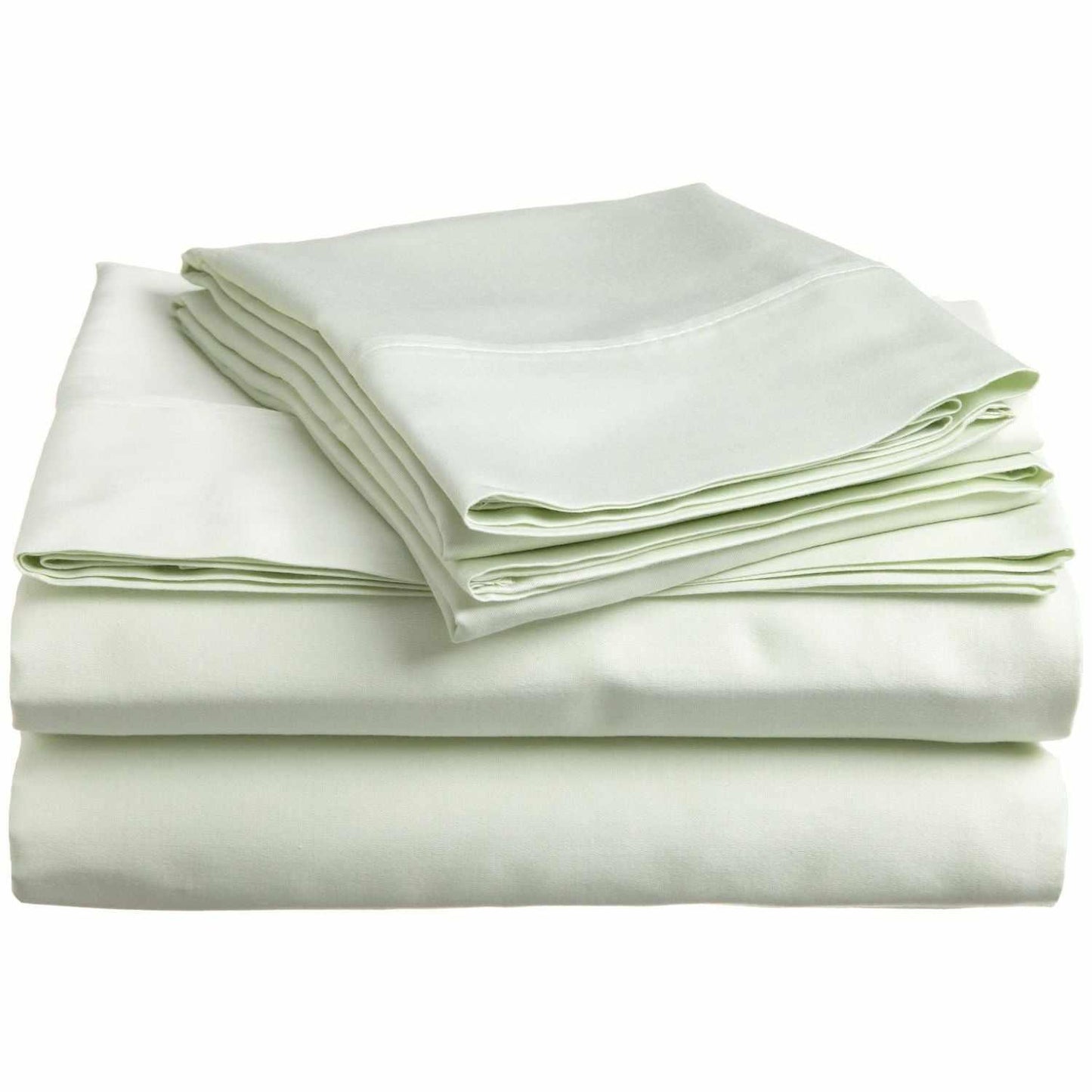 Superior Traditional 300-Thread Count Solid Egyptian Cotton Waterbed Sheet Set  - Mint
