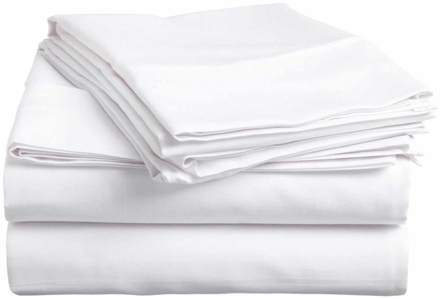 Superior Traditional 300-Thread Count Solid Egyptian Cotton Waterbed Sheet Set  -White