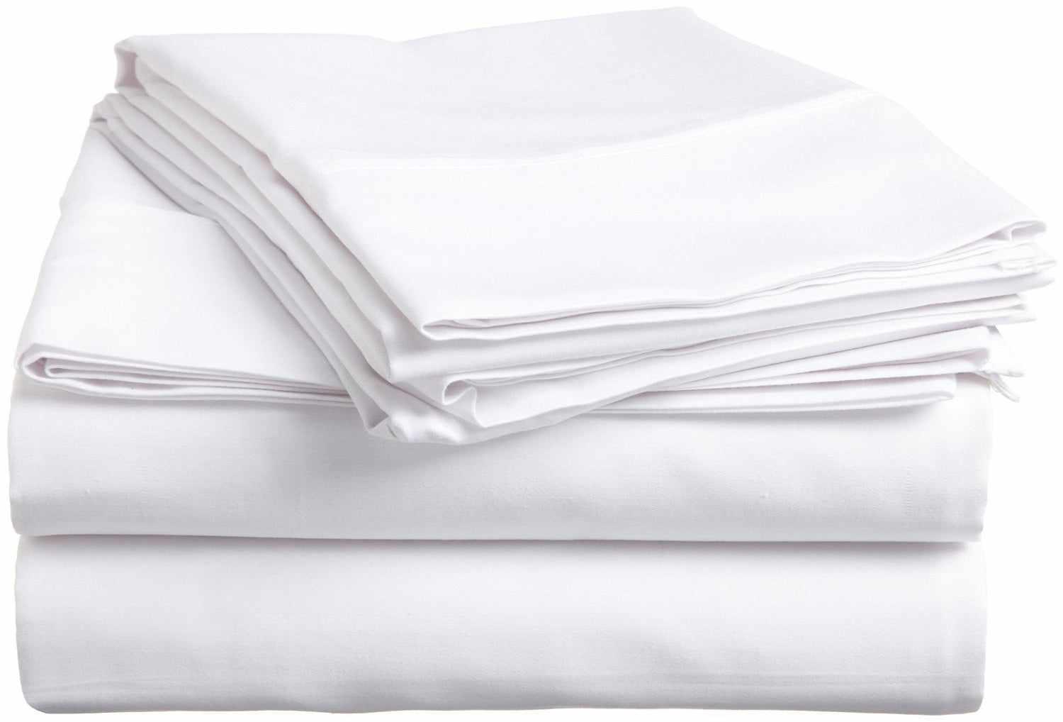 Superior Traditional 300-Thread Count Solid Egyptian Cotton Waterbed Sheet Set  -White