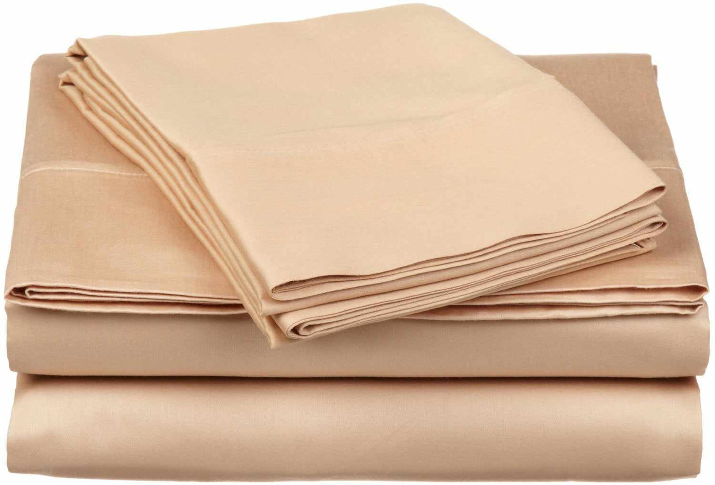 Superior Traditional 300-Thread Count Solid Egyptian Cotton Waterbed Sheet Set - Beige