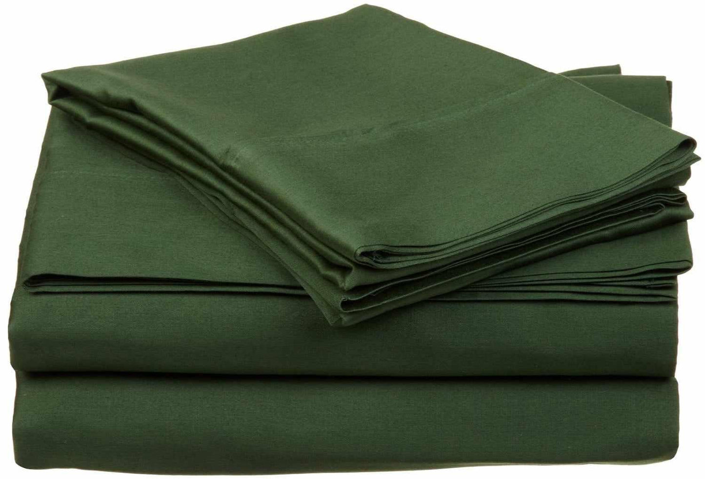 Superior Traditional 300-Thread Count Solid Egyptian Cotton Waterbed Sheet Set - Hunter Green