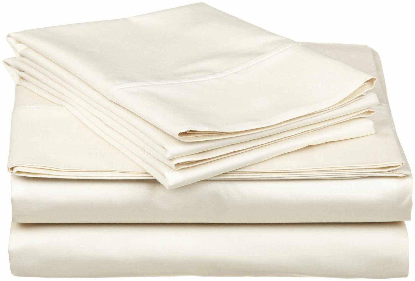 Superior Traditional 300-Thread Count Solid Egyptian Cotton Waterbed Sheet Set - Ivory