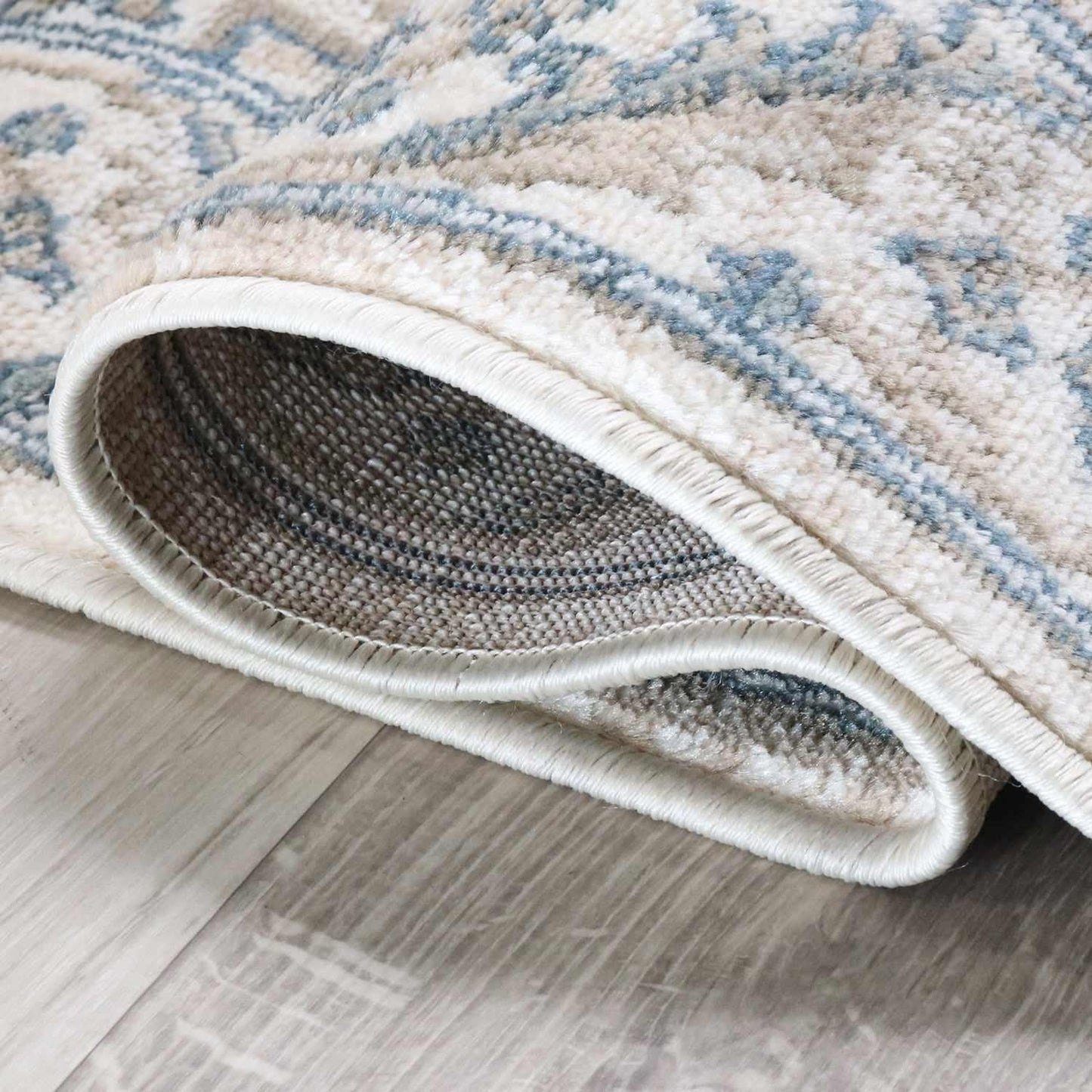 Superior Traditional Geometric Floral Medallion Design Indoor Home Area Rug  -Beige