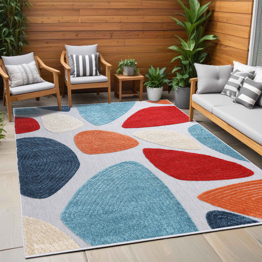 Tulip Modern Geometric Indoor Outdoor Area Rug