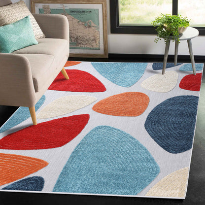 Tulip Modern Geometric Indoor Outdoor Area Rug