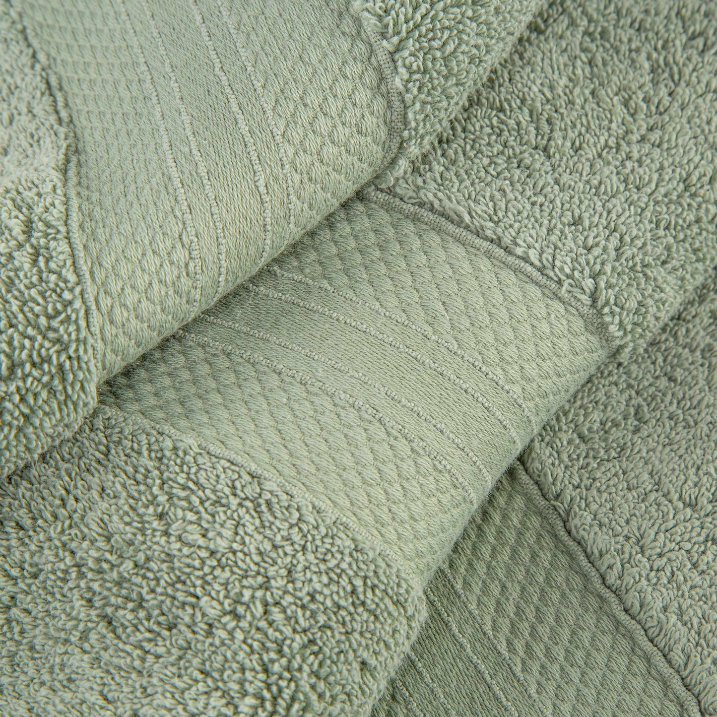  Superior Premium Turkish Cotton Assorted 9-Piece Towel Set - Olive Green