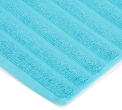 Lined 100% Cotton 1000 GSM 2-Piece Bath Mat Set - Turquoise