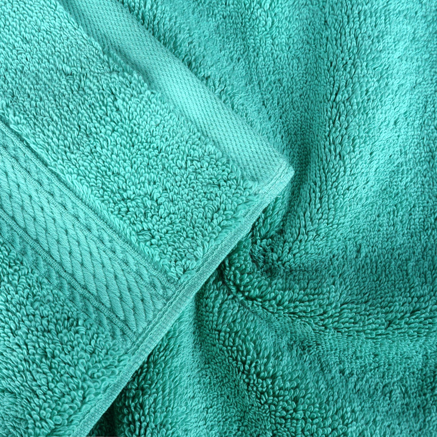 Egyptian Cotton Pile Plush Heavyweight Absorbent Bath Towel (Set of 4) - Turquoise