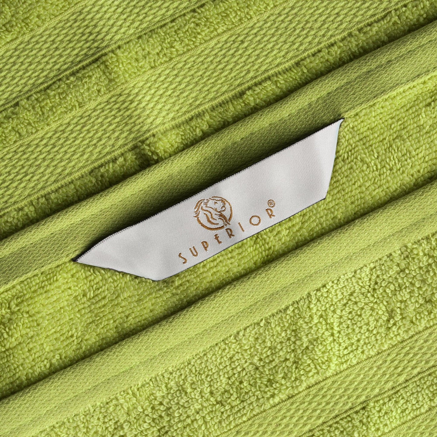 Superior Ultra Soft Cotton Absorbent Solid Assorted 3-Piece Towel Set -Celery
