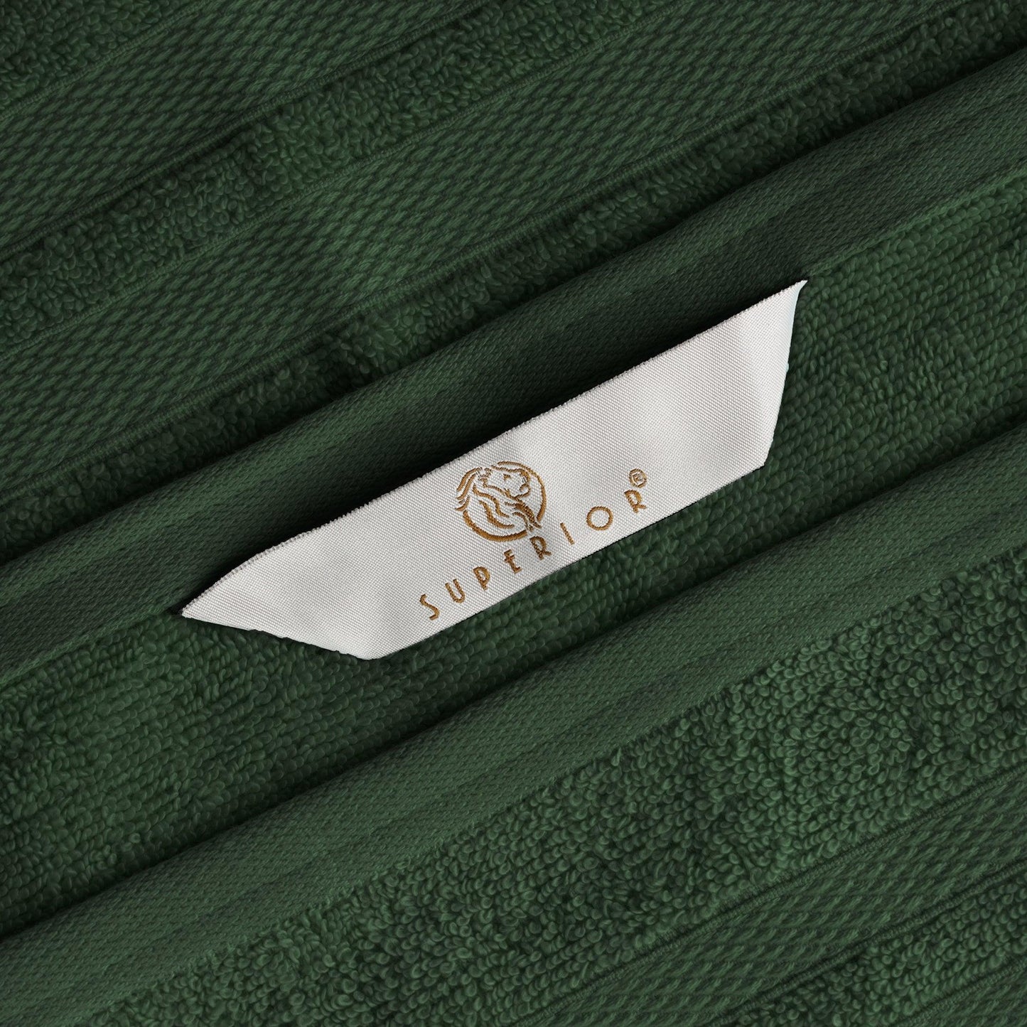 Superior Ultra Soft Cotton Absorbent Solid Assorted 3-Piece Towel Set - Forest Green