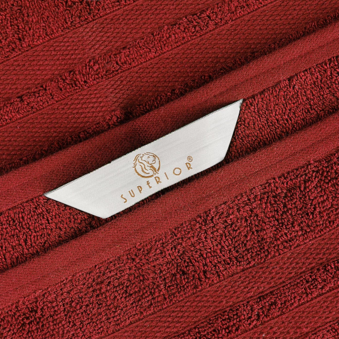 Superior Ultra Soft Cotton Absorbent Solid Assorted 3-Piece Towel Set -Maroon