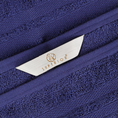 Superior Ultra Soft Cotton Absorbent Solid Assorted 3-Piece Towel Set -Navy Blue