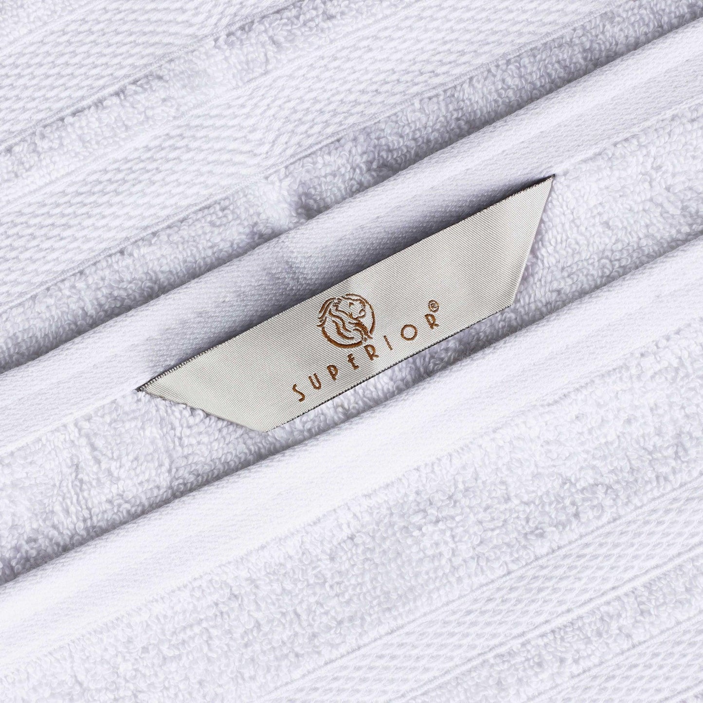 Superior Ultra Soft Cotton Absorbent Solid Assorted 3-Piece Towel Set -White