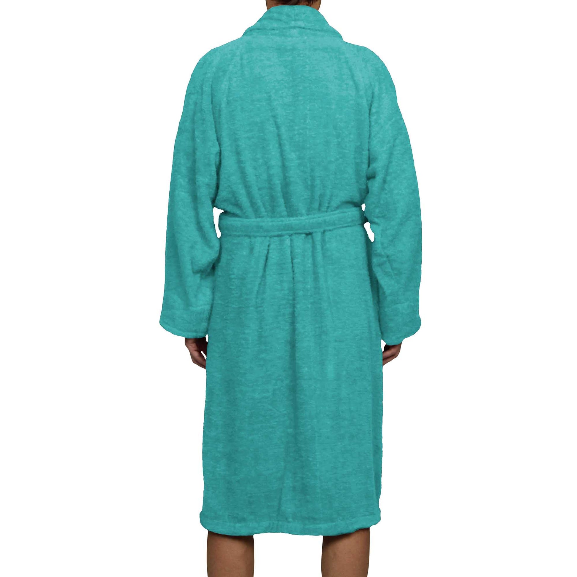 Cotton Ultra-Soft Terry Adult Unisex Lightweight Luxury Bathrobe - Teal