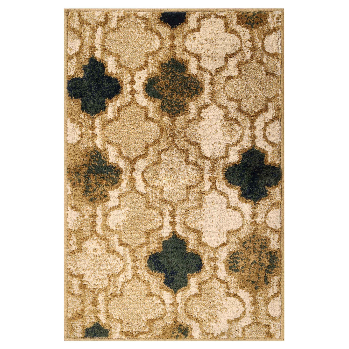 Viking Contemporary Geometric Trellis Indoor Area Rug or Runner - Cream