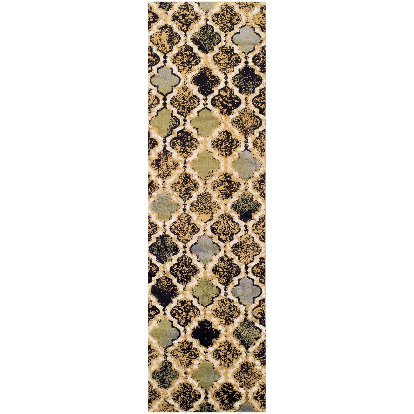 Viking Contemporary Geometric Trellis Indoor Area Rug or Runner - Multicolor