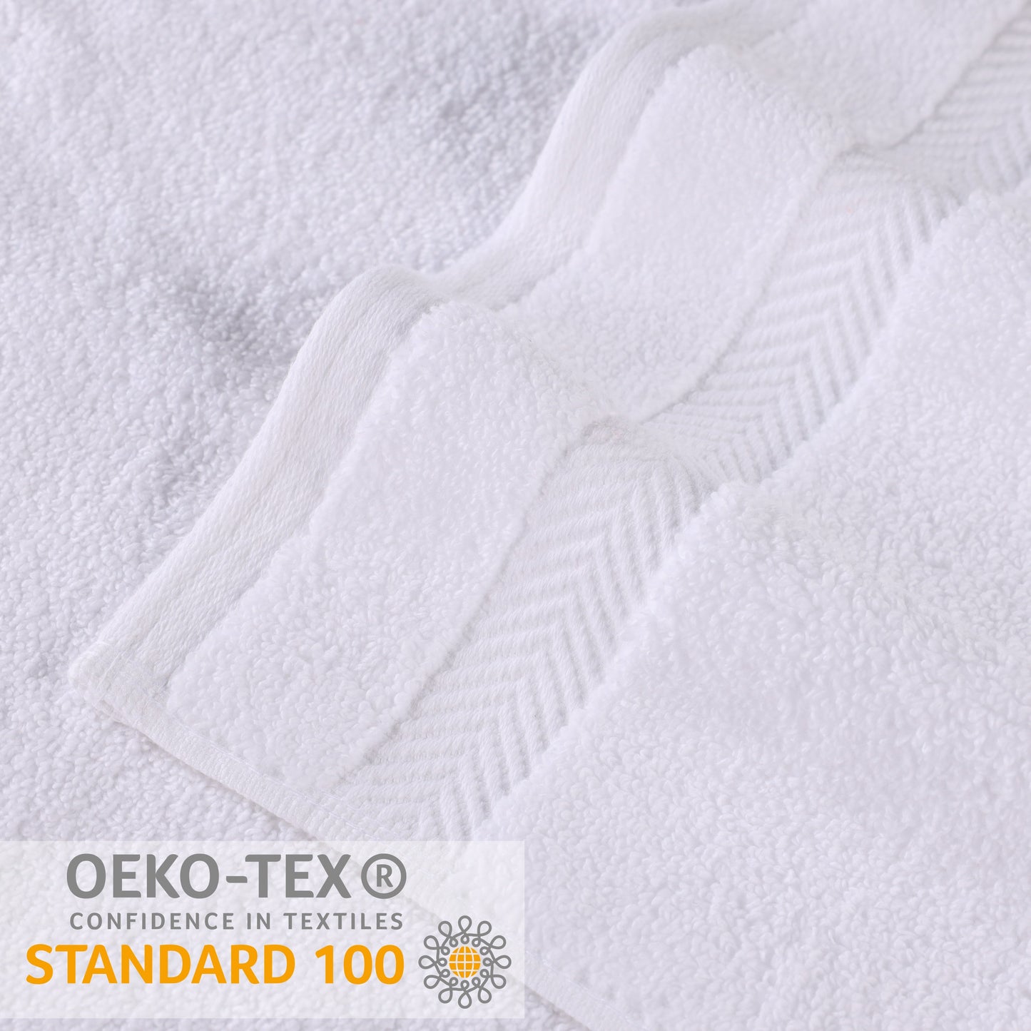 Zero Twist Cotton Solid Ultra-Soft Absorbent Hand Towel - White