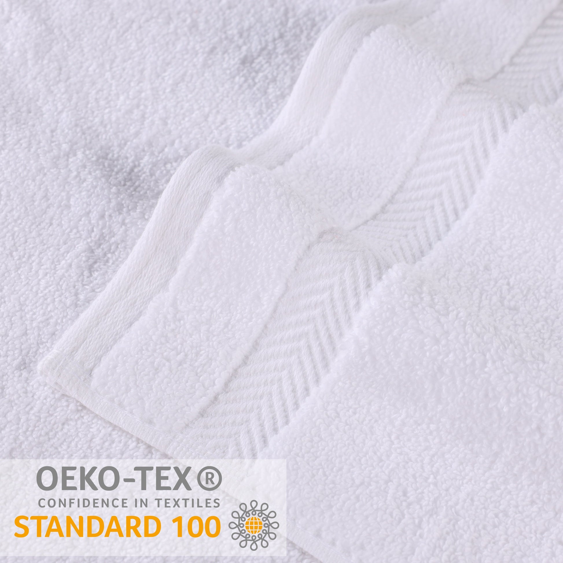 Zero Twist Cotton Solid Ultra-Soft Absorbent Hand Towel - White