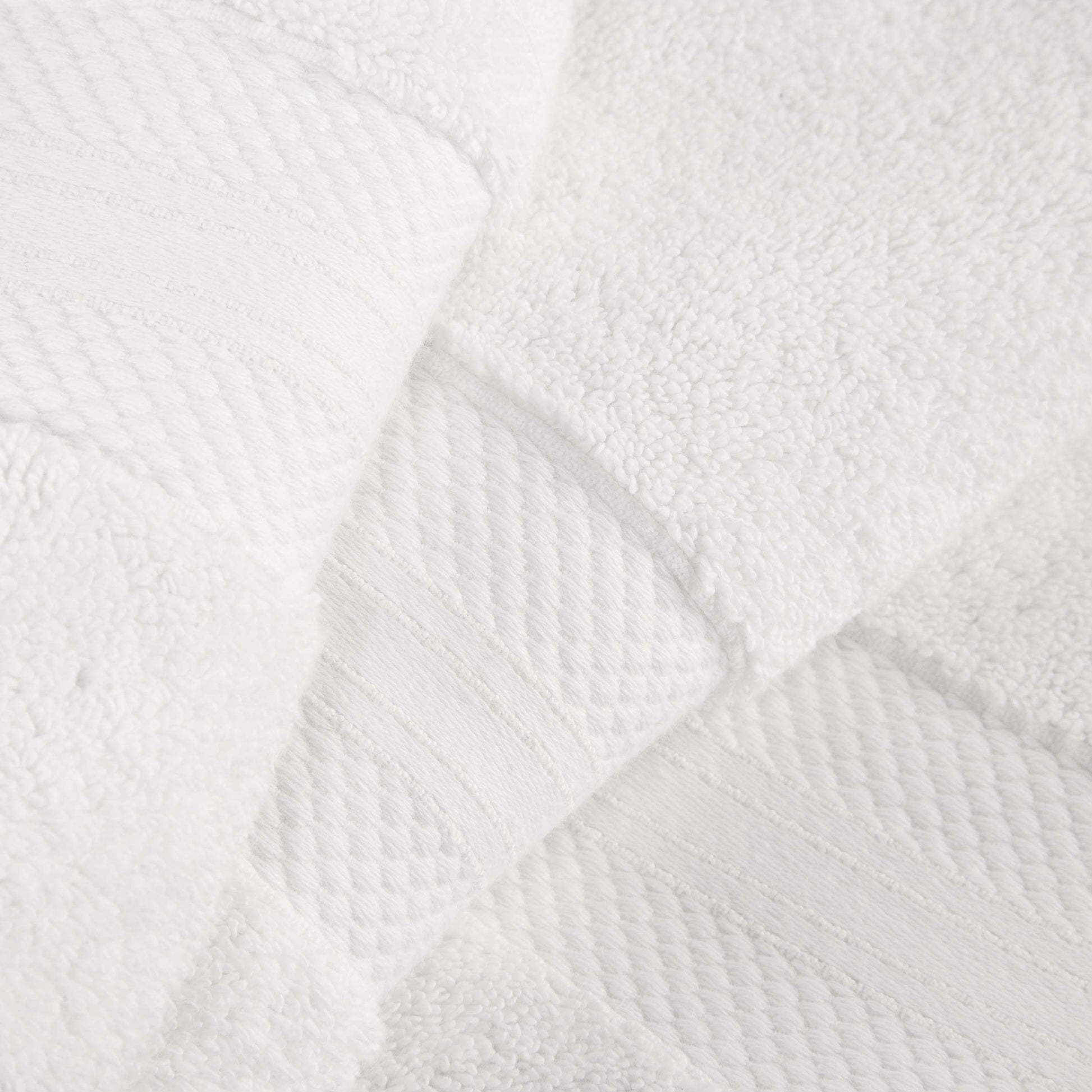 Superior Premium Turkish-Cotton Assorted Towel Set - White