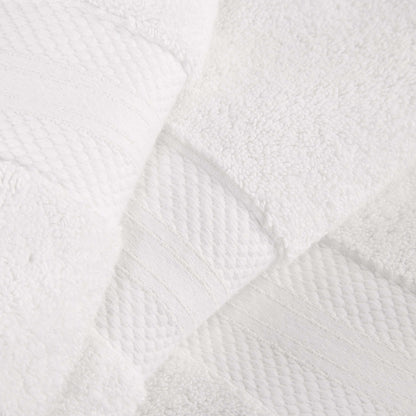 Superior Premium Turkish-Cotton Assorted Towel Set - White