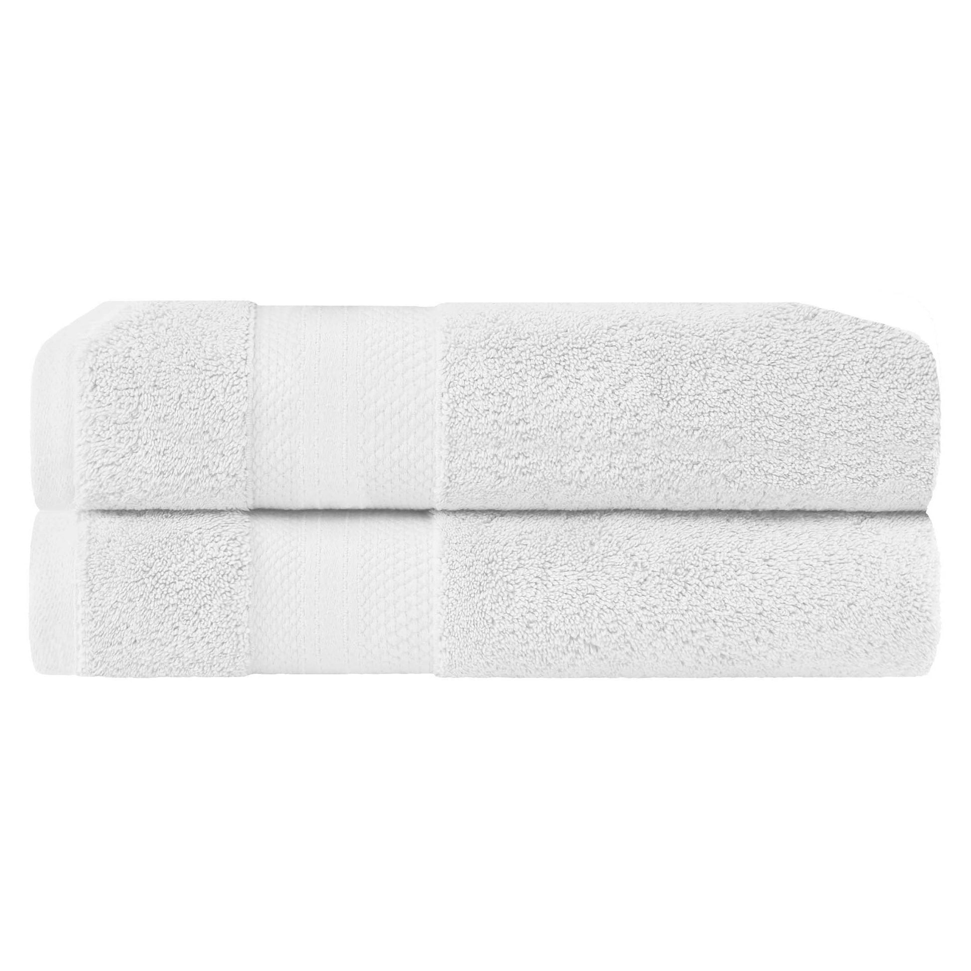 Superior Premium Turkish-Cotton Assorted Towel Set -  White