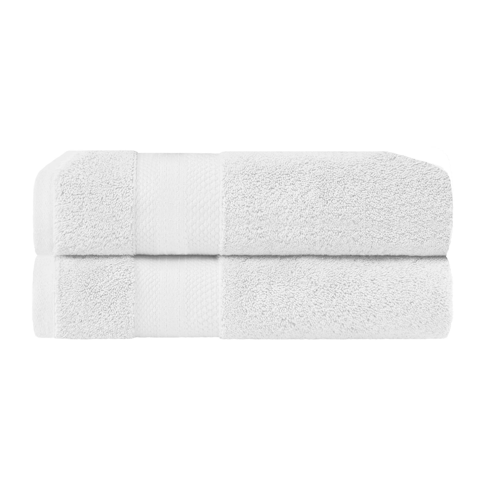 Superior Premium Turkish-Cotton Assorted Towel Set - White