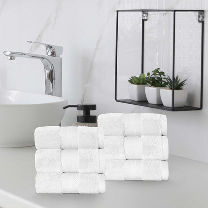 Superior Premium Turkish-Cotton Assorted Towel Set - White