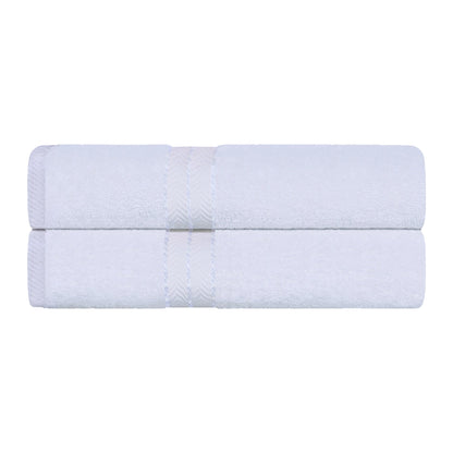 Ultra Plush Turkish Cotton Super Absorbent Solid 2-Piece Bath Sheet Set - White