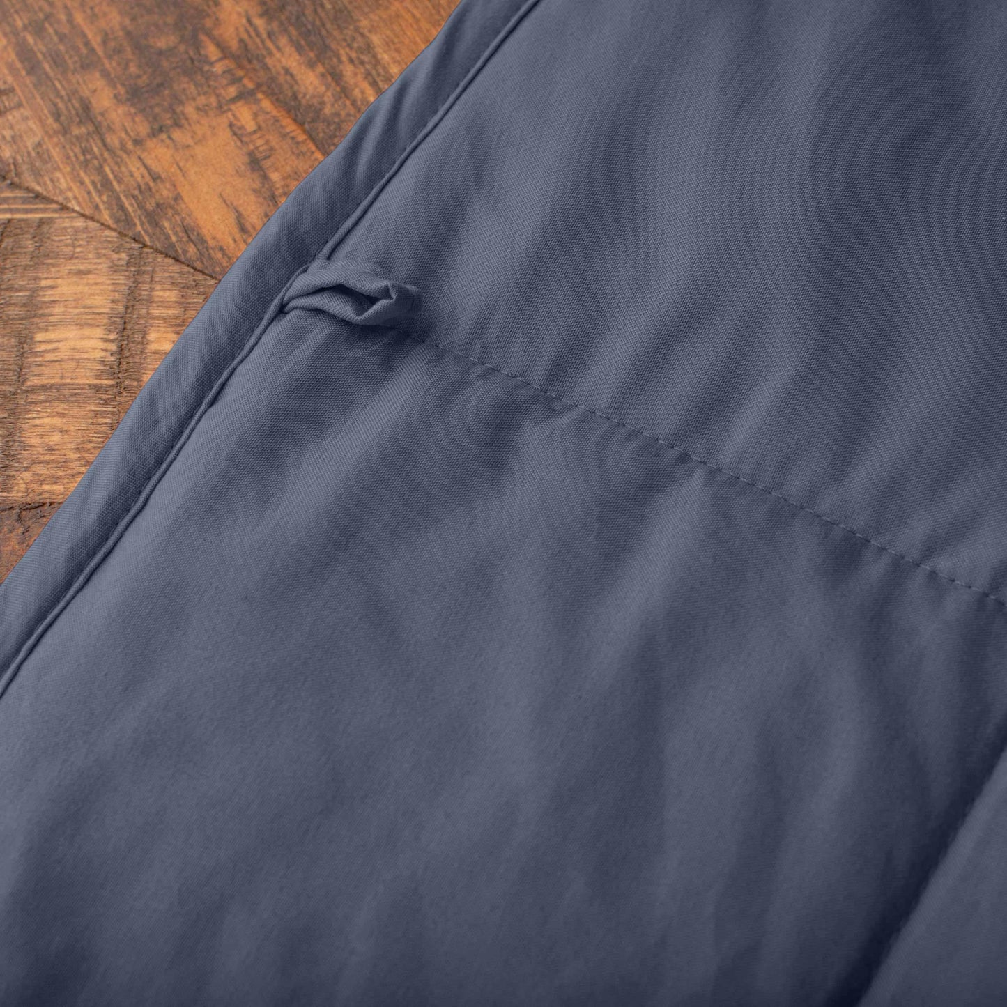  Weighted Quilted Cotton Throw Blanket - Navy Blue