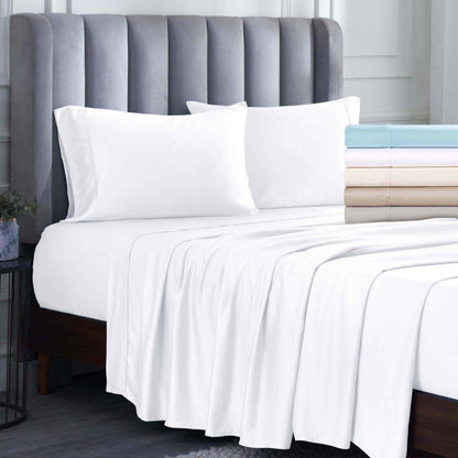 Modal From Beechwood 400 Thread Count Cooling Solid Duvet Cover Set - White