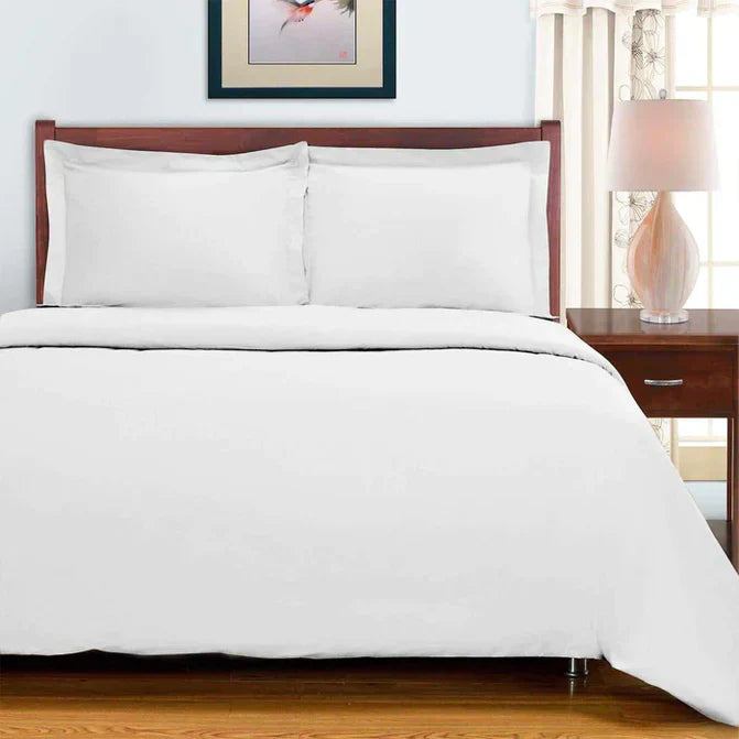 Egyptian Cotton 700 Thread Count Duvet Cover Bedding Set - White
