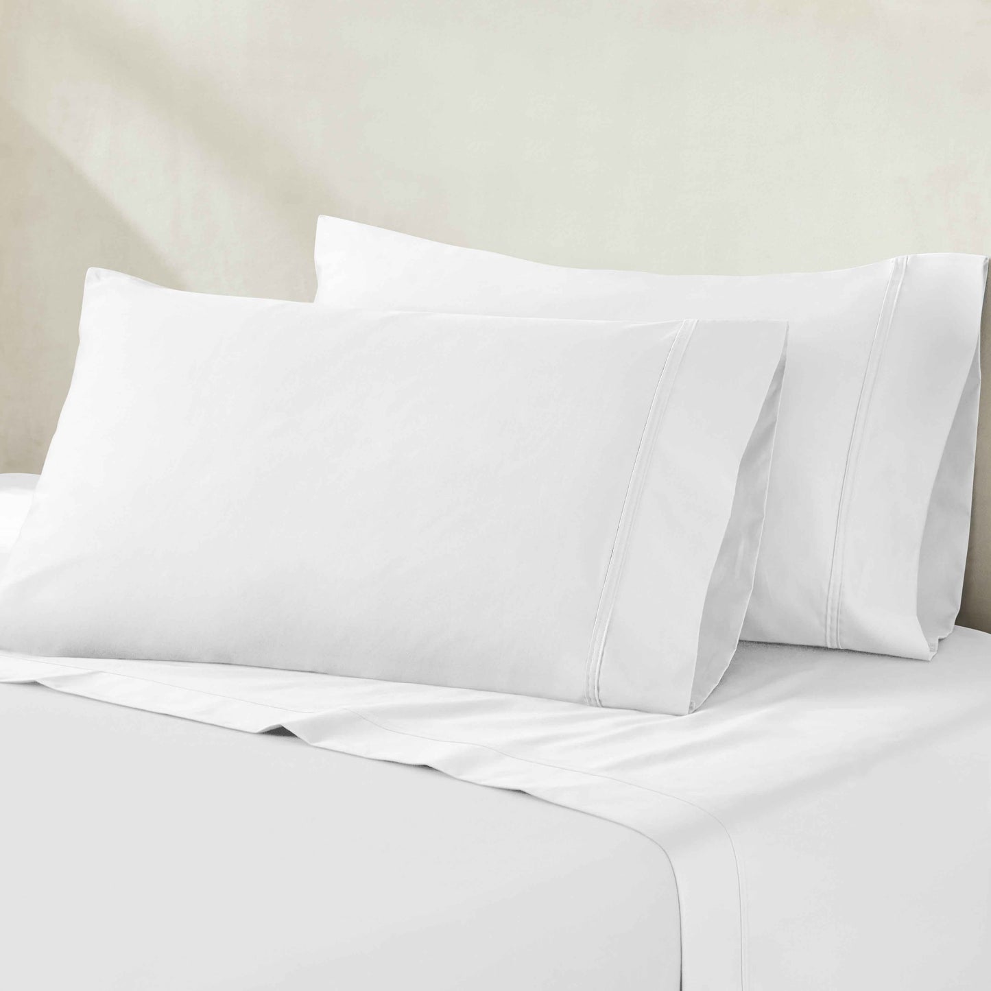 Egyptian Cotton 850 Thread Count Solid Luxury Pillowcases, Set of 2