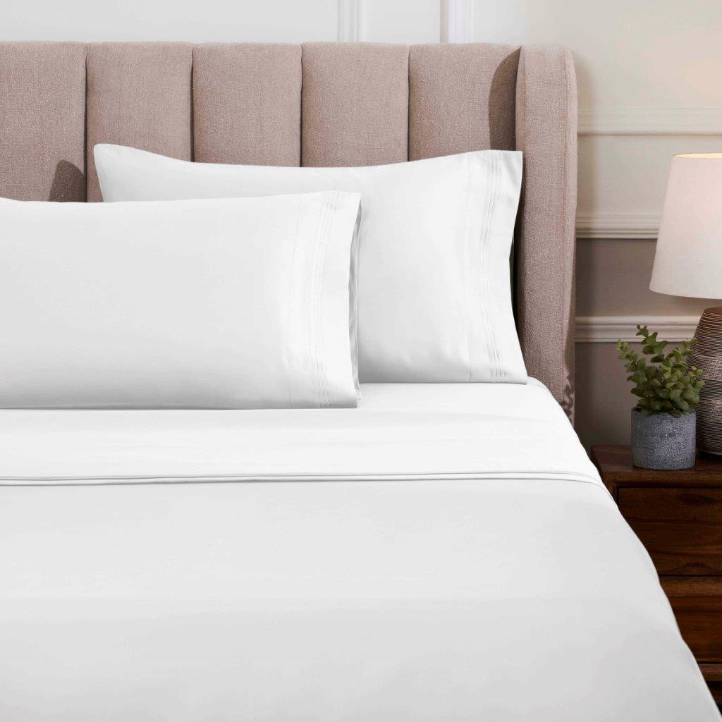 Egyptian Cotton 1500 Thread Count Eco Friendly Solid Sheet Set - White
