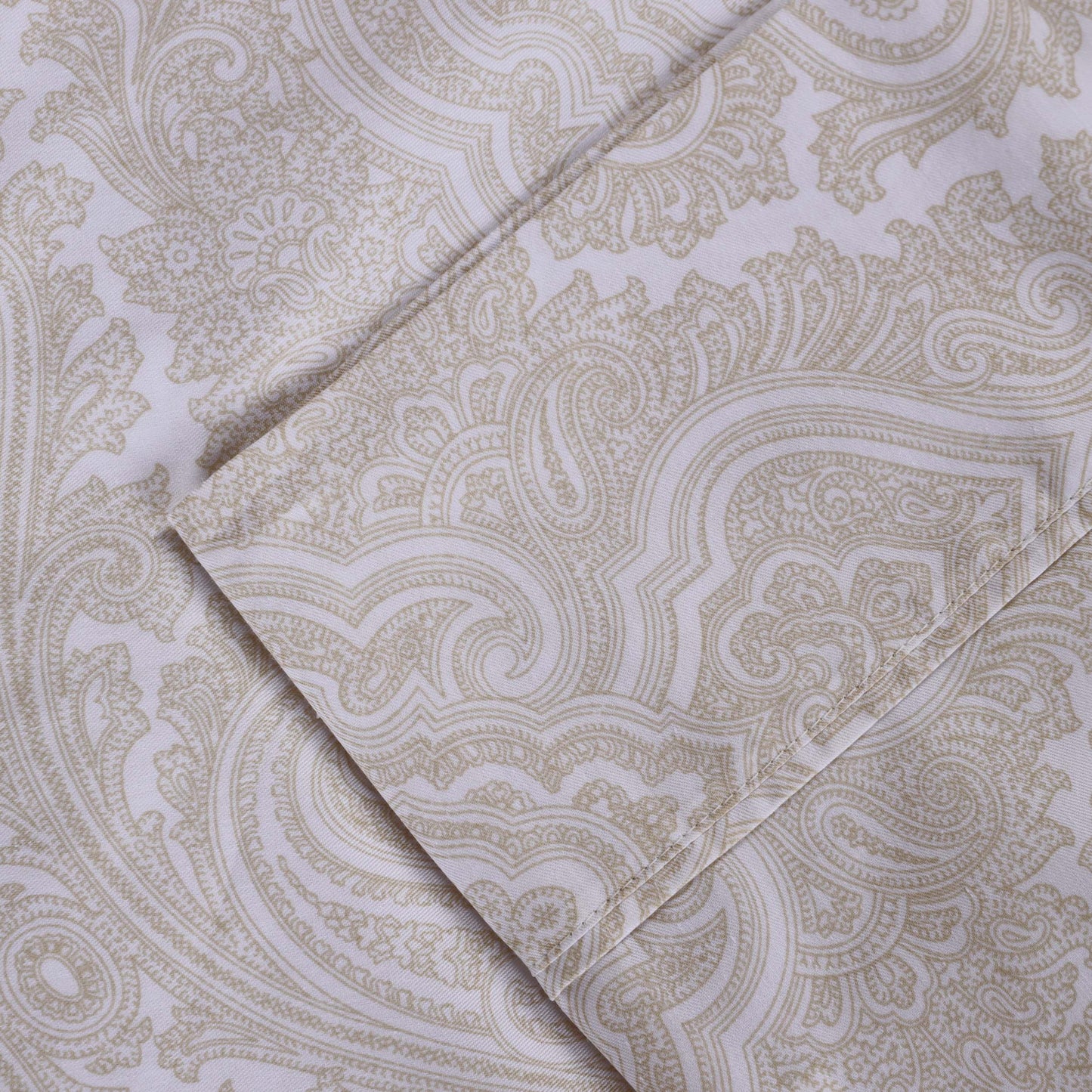 Italian Paisley 600 Thread Count Cotton Blend 2-Piece Pillowcase Set - White