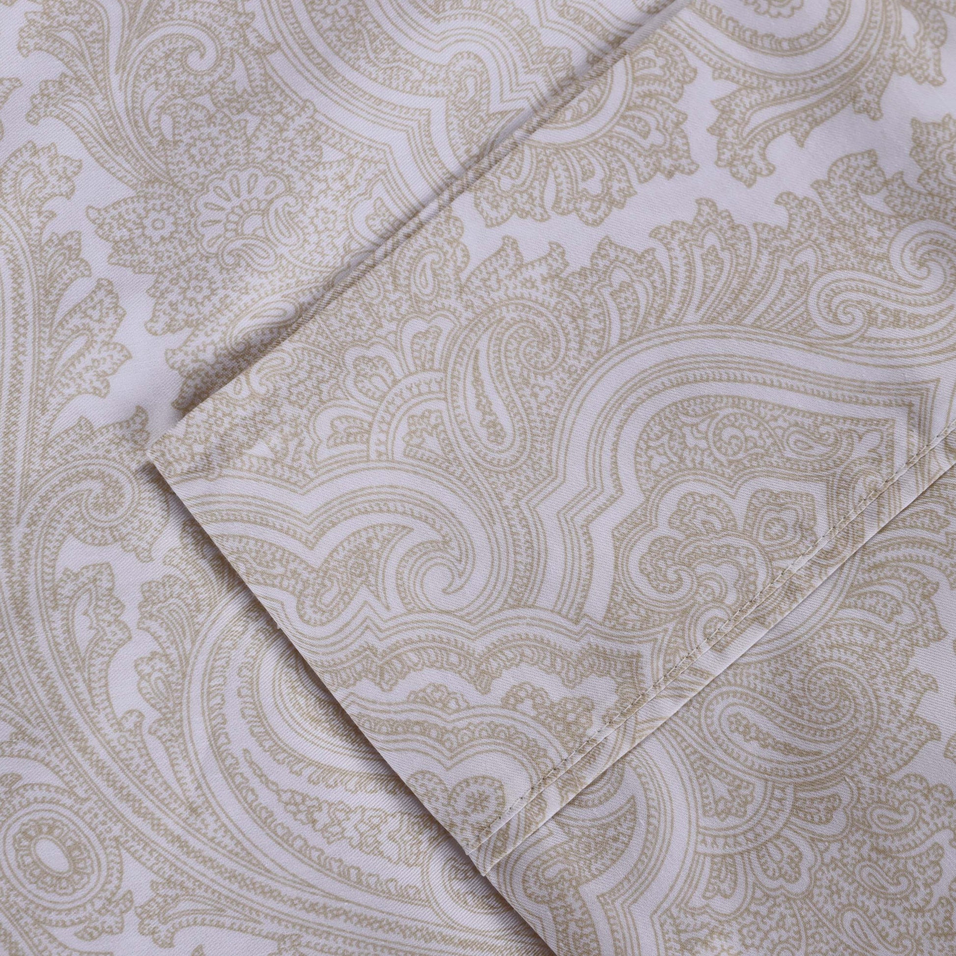 Italian Paisley 600 Thread Count Cotton Blend 2-Piece Pillowcase Set - White