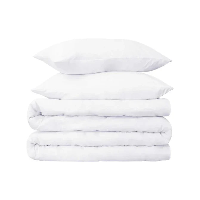 Egyptian Cotton 700 Thread Count Duvet Cover Bedding Set - White
