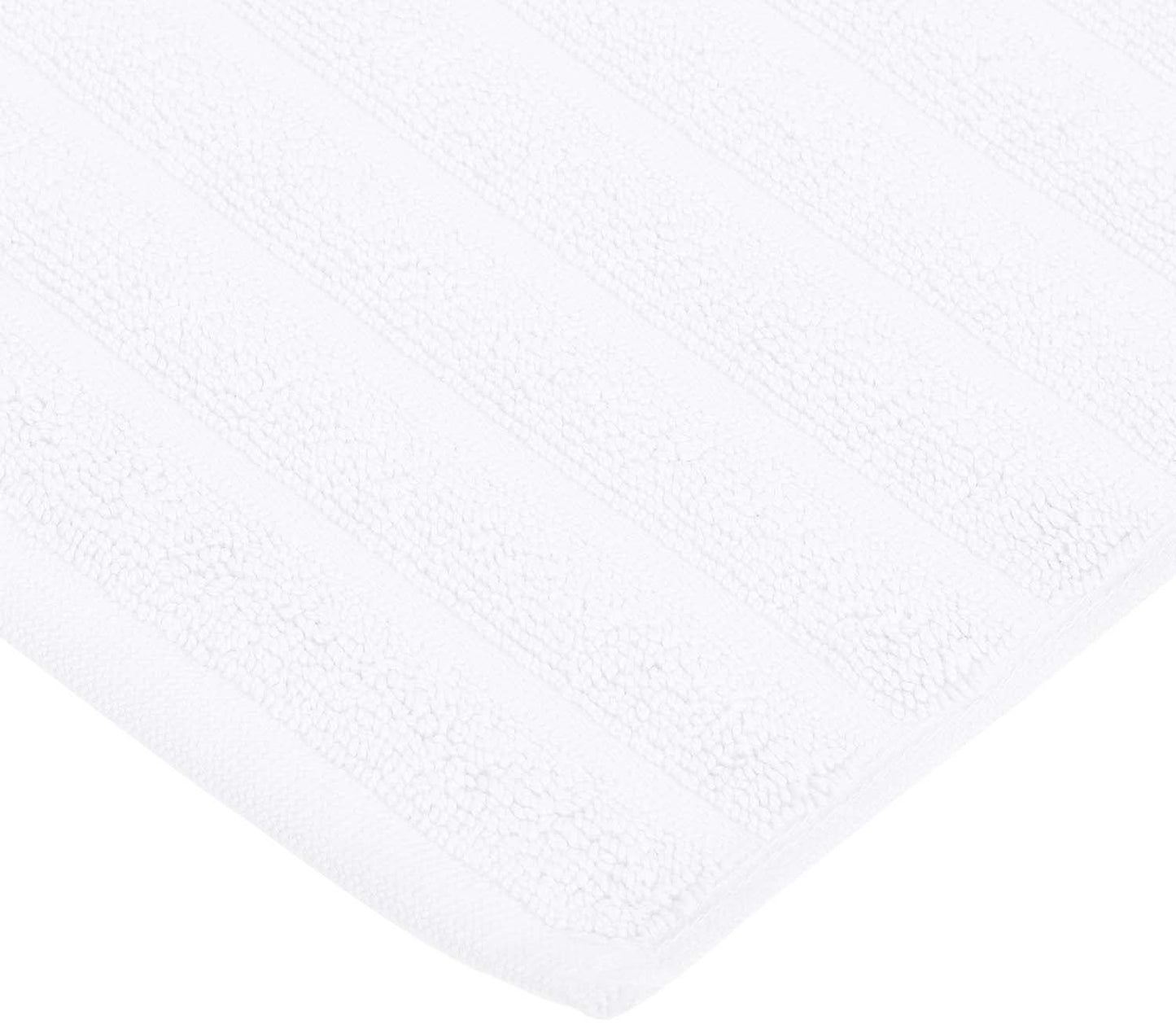 Lined 100% Cotton 1000 GSM 2-Piece Bath Mat Set - White