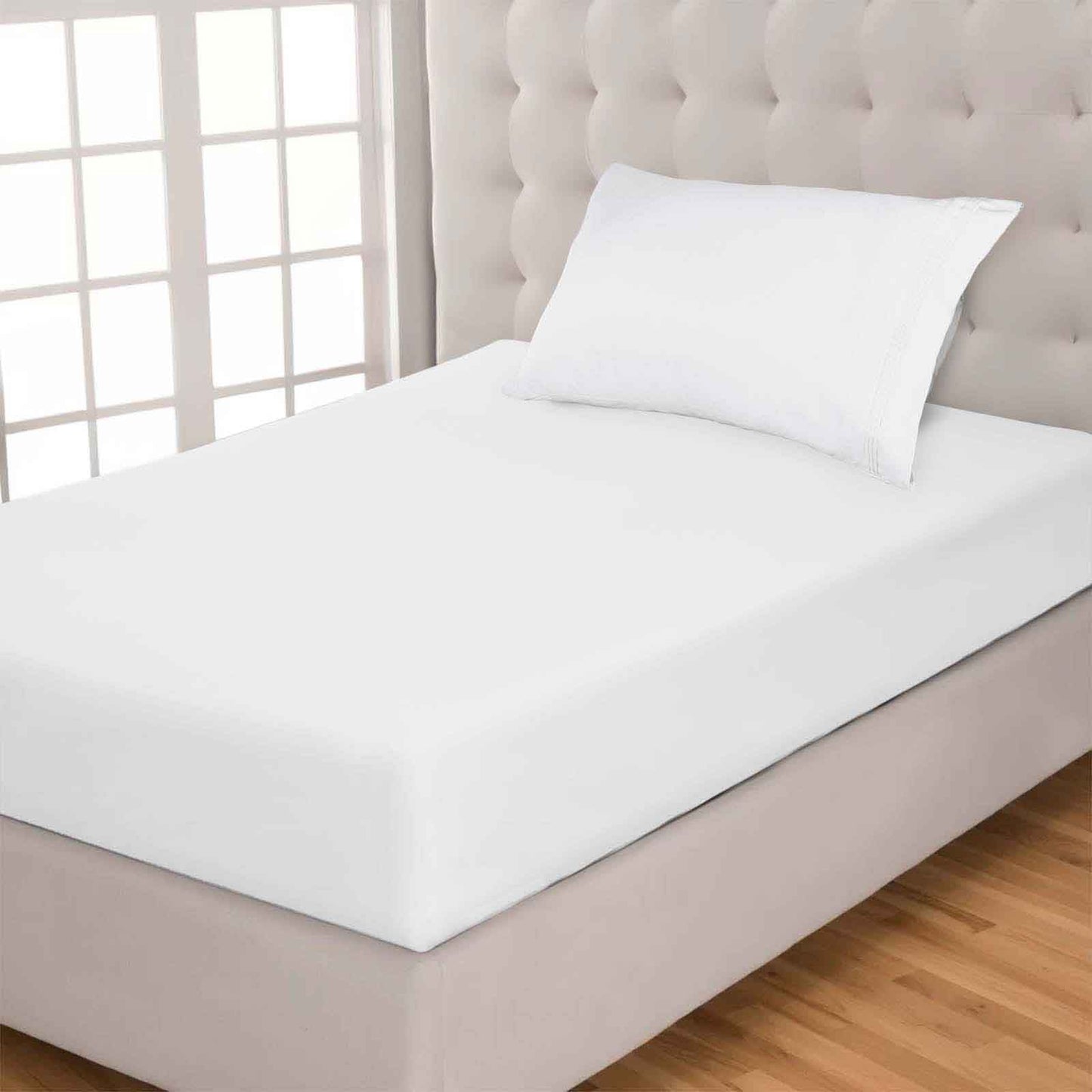Egyptian Cotton 650 Thread Count Eco-Friendly Solid Sheet Set - White