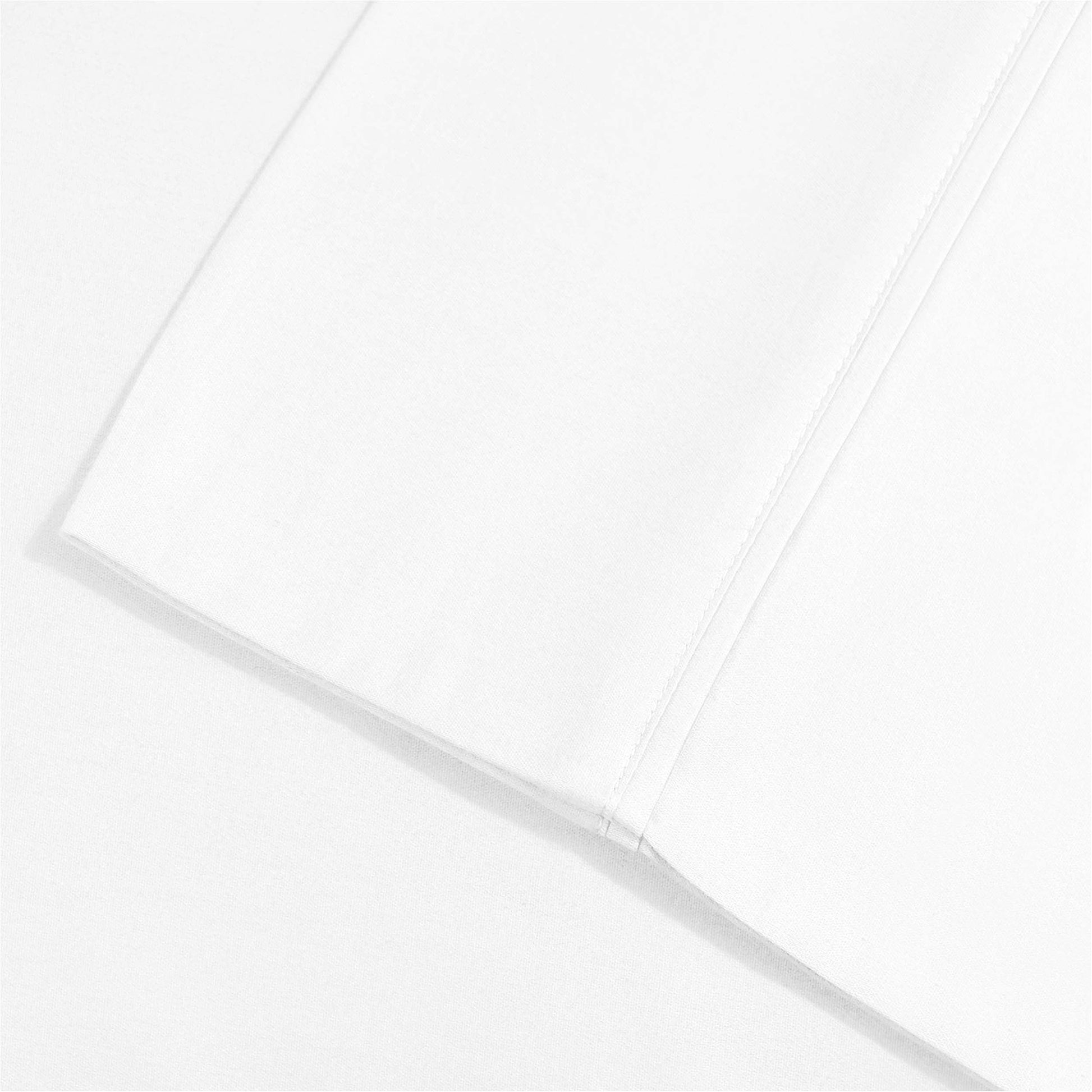 1800 Thread Count Cotton-Blend Solid Deep Pocket Sheet Set - White