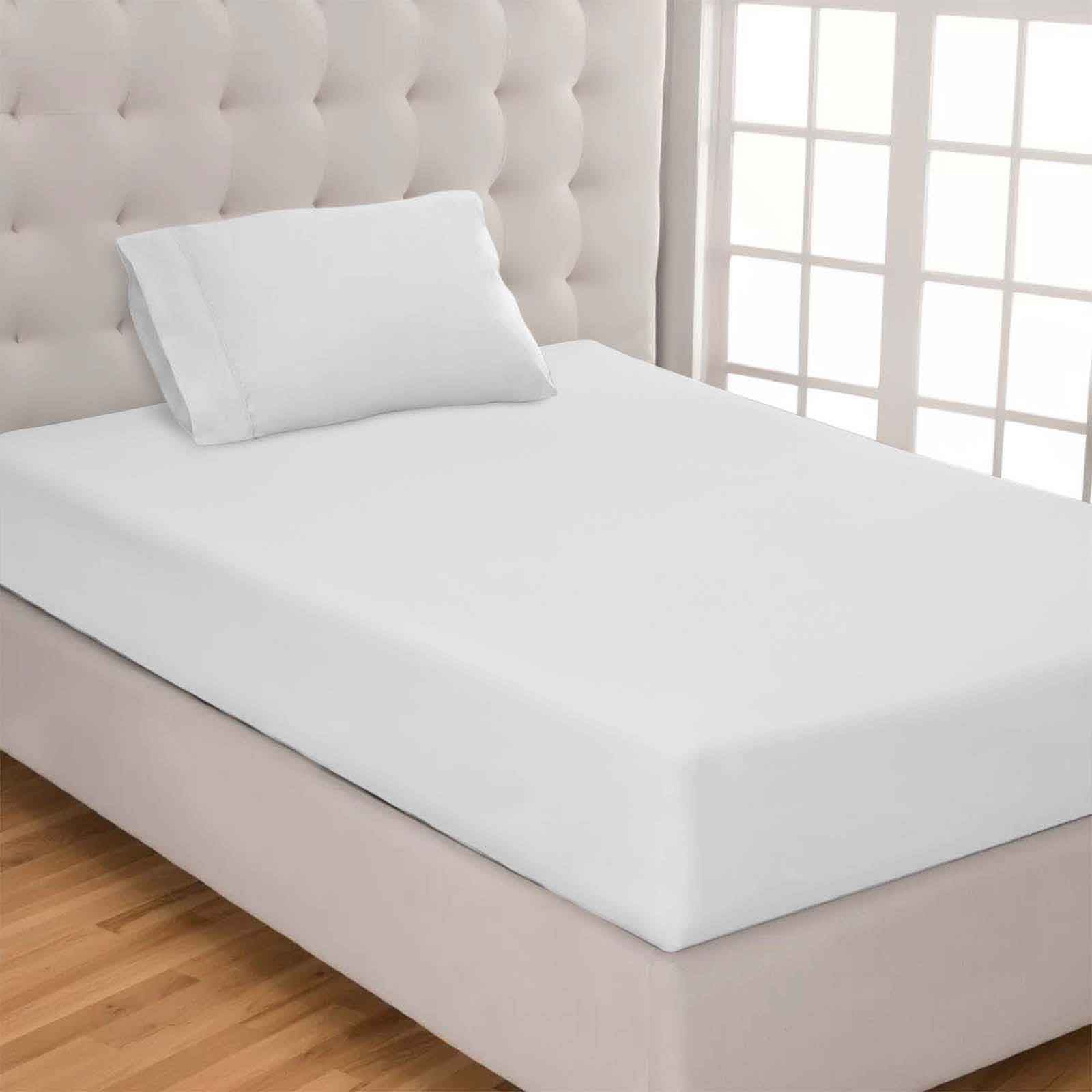 Egyptian Cotton 400 Thread Count Solid Deep Pocket Sheet Set - White