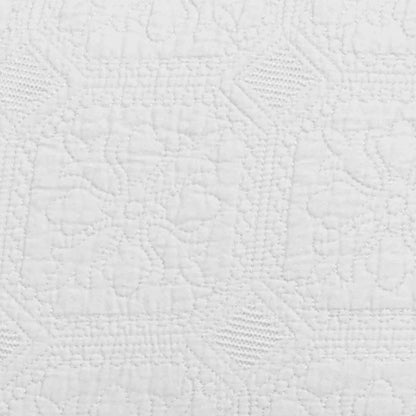 Corrington Fine Stitch Cotton Quilt Set -White