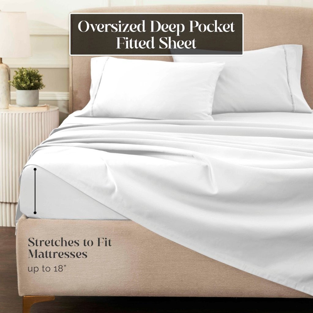 Egyptian Cotton 1200 Thread Count Eco-Friendly Solid Sheet Set