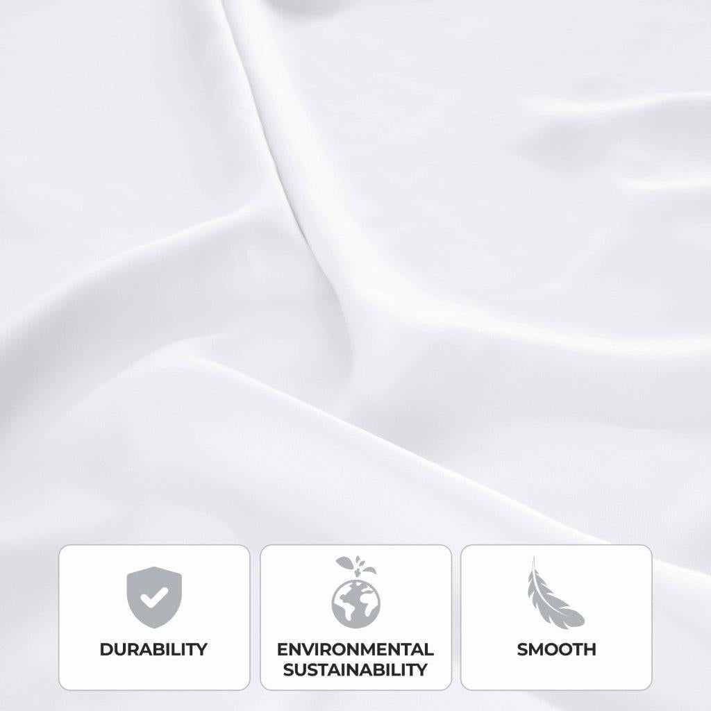 Modal From Beechwood 400 Thread Count Cooling Solid Bed Sheet Set - White